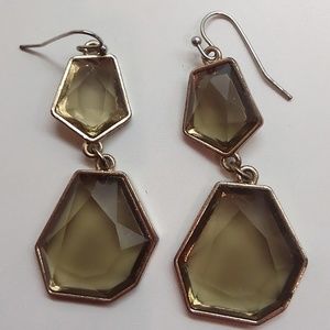 Amber Double Stone Earrings